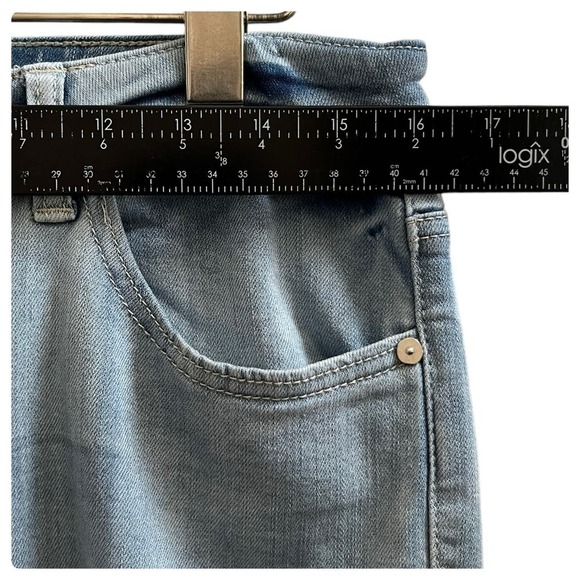 Indigo Rein Asymmetrical Hem Super High Rise Straight Jean Junior Size 11 - Picture 6 of 10